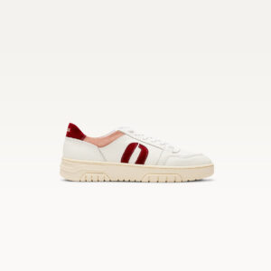 Low-top sneakers Nora - White Burgundy light pink