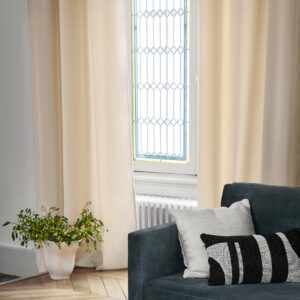 Matia ivory gold eyelet curtain