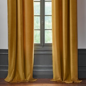 Matia ocher gold eyelet curtain