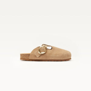 Matilda Mules - Taupe suede