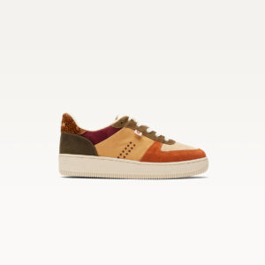 Maxence F Low Sneakers - Cognac cream forest green