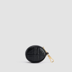 Mini JP pouch in leather - Black - One Size