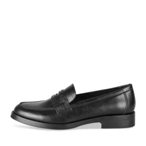 Mocassins NOIR Femme motif Clouté A enfiler