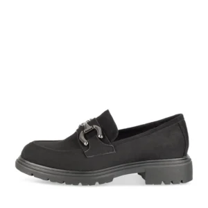 Mocassins NOIR Femme motif Uni Lacets