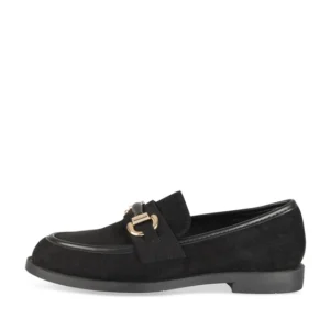 Mocassins NOIR Femme motif Uni Lacets