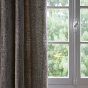 Natali light pink silver eyelet curtain