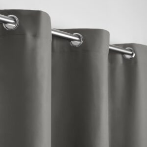 Night dark grey blackout eyelet curtain