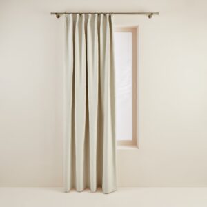 Night white blackout pencil pleat curtain