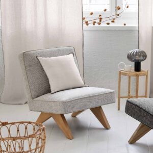 Nino light beige and black festoon black eyelet curtain