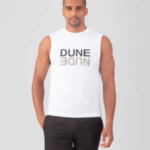 Organic Cotton Sleeveless T-Shirt "DUNE": Optic White