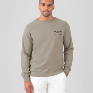 Organic Cotton Sweatshirt "DAD": Dusty Beige