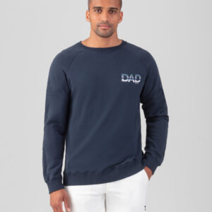 Organic Cotton Sweatshirt "DAD": Navy