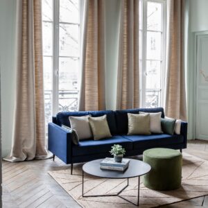 Orsso light beige pencil pleat curtain