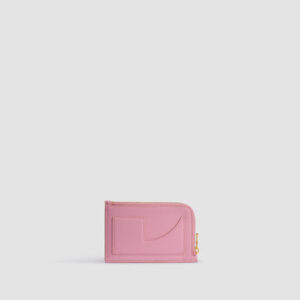 Patou coin cardholder in leather - Rosebloom Pink - One Size
