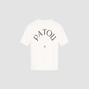 Patou jacquard knit top in eco-friendly cotton blend - White - XL