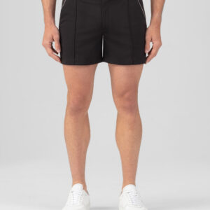 RD Tennis Shorts w. Piping: Black
