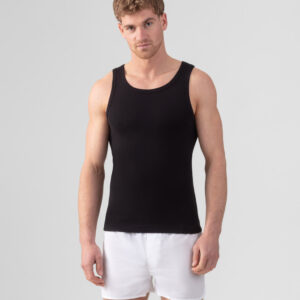 Ribbed Tank Top: Black
