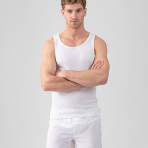 Ribbed Tank Top: White