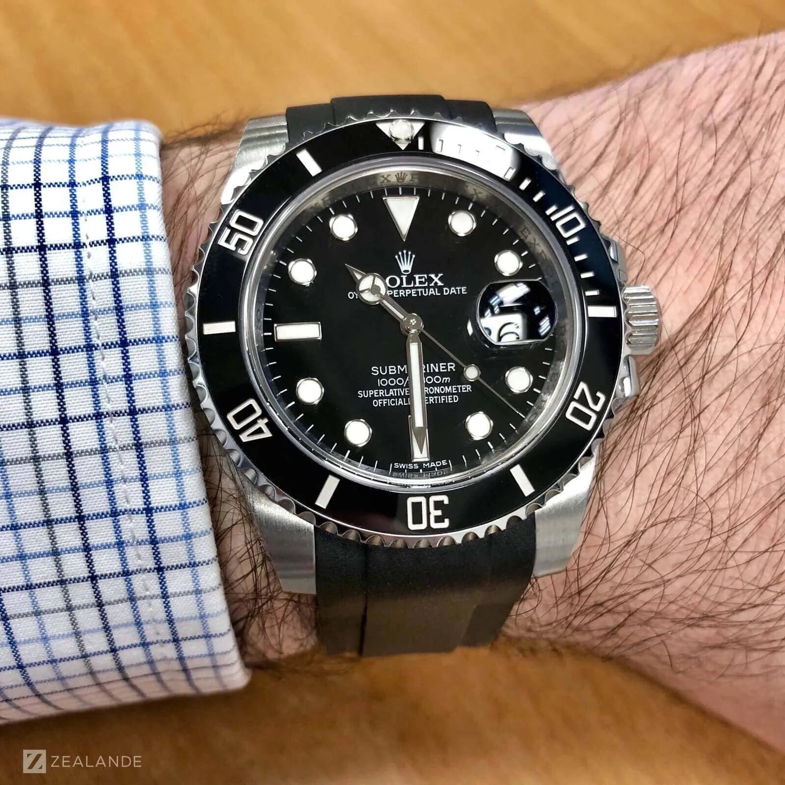 Rubber Strap for ROLEX® Submariner With Date (6 Digits until August 2020) For Deployant Buckle Rubber Strap for ROLEX® Submariner With Date (6 Digits until August 2020) For Deployant Buckle