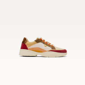 Running sneakers Laura - Burgundy cream khaki