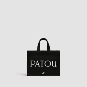 Small Patou tote in cotton canvas - Black - One Size