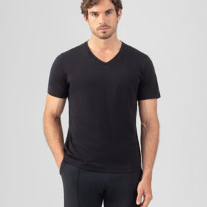 V Neck T-Shirt Eyelet Edition: Black