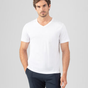 V Neck T-Shirt Eyelet Edition: Optic White