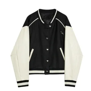 Veste Bicolore Coréenne Oversize