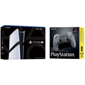 Pack Console Sony PS5 Pro Blanc et Noir + Manette sans fil Sony DualSense PS5 √âdition limitée 30e anniversaire