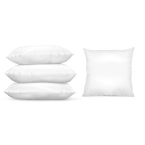 Lot de 4 oreillers anti acariens – 60×60 – moelleux 400grs- MORTREUX