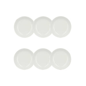 NOVASTYL – Lot 6 Assiettes Creuses Metropolitan 21cm En Porcelaine Blanche