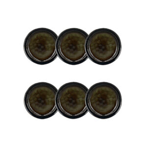 OGO LIVING – Lot 6 Assiettes Desserts Certaldo 20cm En Gres Marron