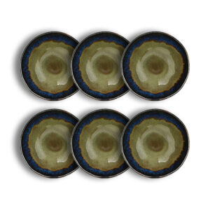 OGO LIVING – Lot 6 Assiettes Coupes Certaldo 15cm En Gres Marron