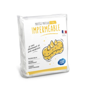Sweetnight – Protège matelas 140×190/200 cm  Bouclette en Coton  Alèse Imperméable et Absorbante  Anti Acariens  Respirant et Silencieux
