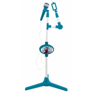 Microphone sur pied lumineux Reine des Neiges