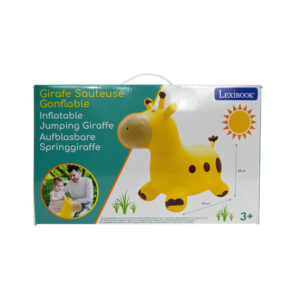Girafe sauteuse gonflable jaune