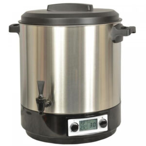 Stérilisateur de bocaux électrique cuve inox avec écran lcd robinet et minuteur 31l 2000w  – kcpst31lcd.ix – kitchen chef
