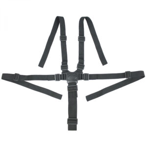 Monsieur Bébé – Lot de 2 harnais de sécurité universels 5 points pour chaise haute bébé – Noir