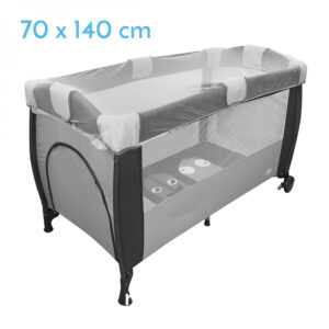 Monsieur Bébé – Lot de 2 moustiquaires universelles pour lit bébé 70 x 140 cm – Blanc transparent