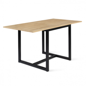 IDMARKET Table à manger extensible rectangle DETROIT 6-8 personnes design industriel 80-160 cm