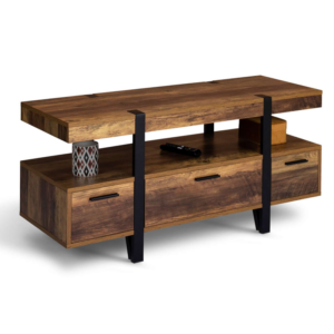 IDMARKET Meuble TV 113 cm AUSTRIA bois pied épingle avec tiroirs