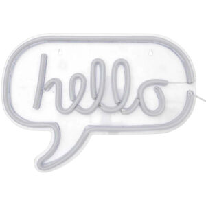 Lampe LED effet néon Hello