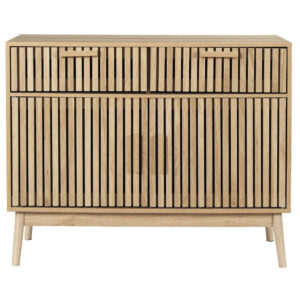 Buffet 2 tiroirs et 2 portes Saulk en bois – Marron