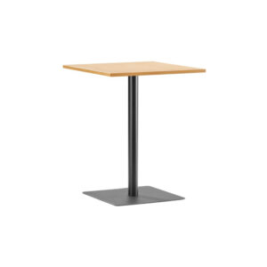 Table à manger carrée TRAKT avec plateau finition chêne et pieds en métal noir