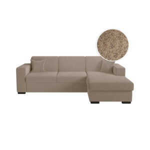 Canapé d’angle FUJI XL convertible avec coffre en tissu bouclette