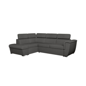 Canapé d’Angle Panoramique PAOLA Convertible en Tissu