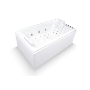 Baignoire balnéo 2 places CETANA DUO Wave L170xl100xH63cm, by SPALINA