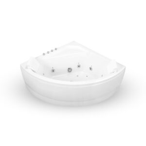 Baignoire balnéo d’angle SELONIA Wave L140xl140xH58cm, by SPALINA
