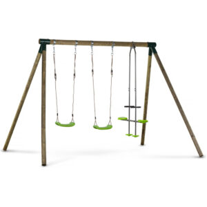 Portique bois “Lana” – Avec 2 balan√ßoires et 1 vis-à-vis.