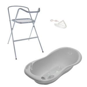 Baignoire bébé thermomètre    Gris   Owls 102 cm + Pied + Tuyau